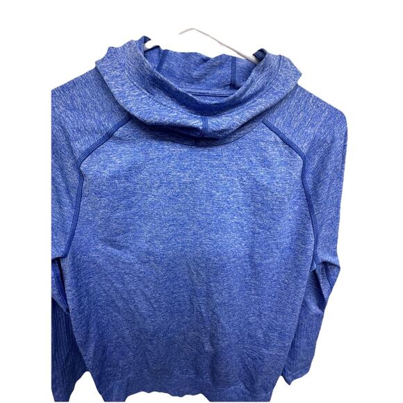 The North Face Womens Hoodie Size Large Go Seamless Pullover Heathered Blue - Picture 4 of 7